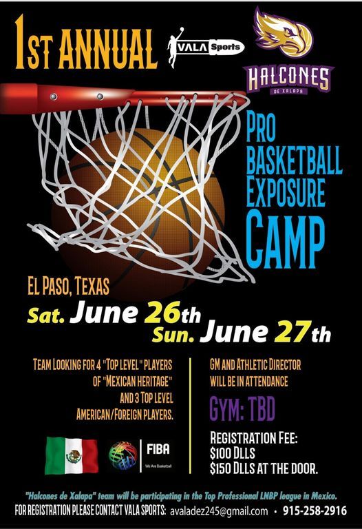 Pro Basketball Exposure Camp, 2101 Cypress Ave, El Paso, TX 799054012