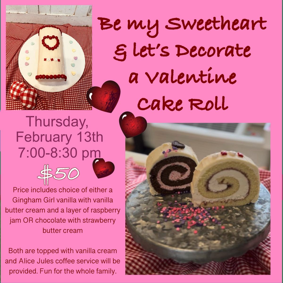 Be my Sweetheart \u2764\ufe0f & Let\u2019s Decorate a Valentine \u2764\ufe0f Cake Roll