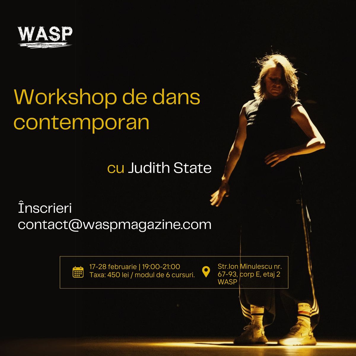 Workshop Dans Contemporan cu Judith State (Deschis tuturor nivelurilor)