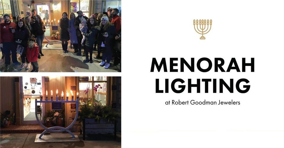 Menorah Lighting at Robert Goodman Jewelers