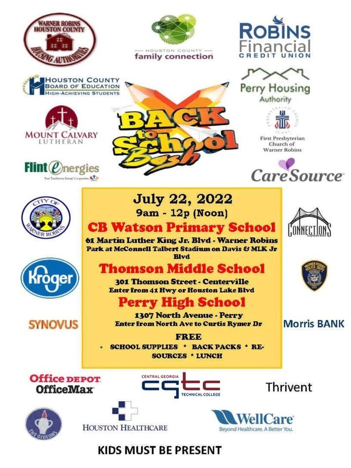 Back to School Bash, C.B. Watson Primary, Warner Robins, 22 July 2022
