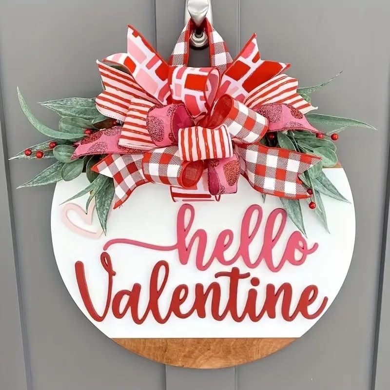 "Hello Valentine" Door Sign