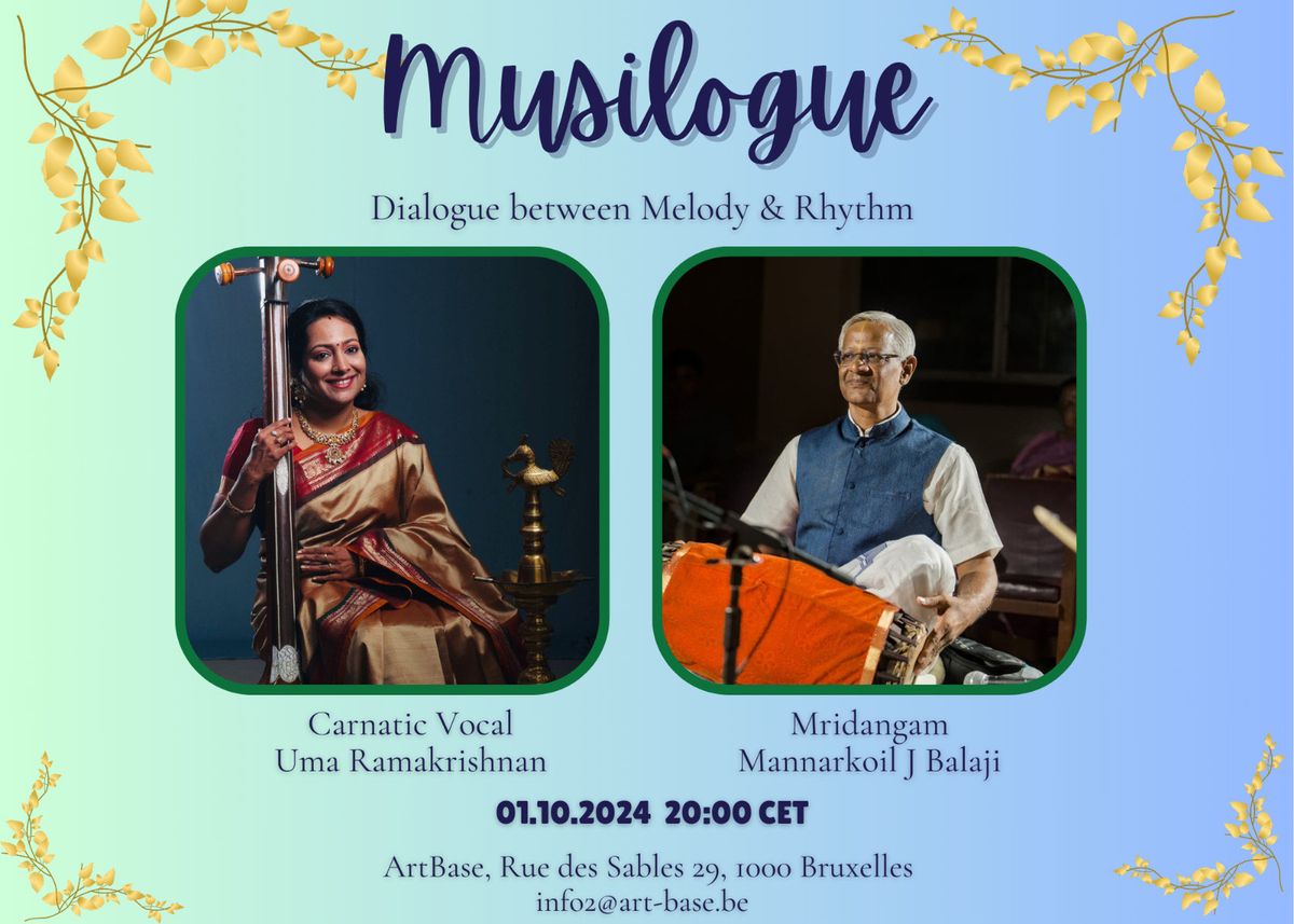 INDIAN VOCAL CONCERT- UMA RAMAKRISHNAN: VOICE & MANNARKOIL J. BALLAJI: MRIDANGAM