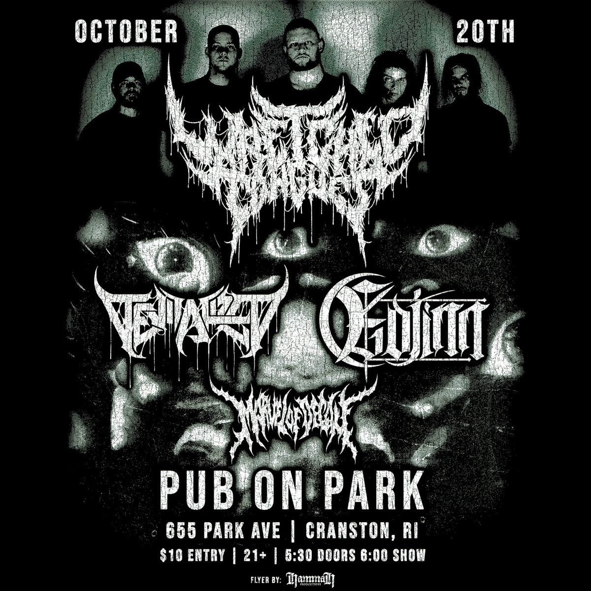 10\/20 Pub on Park w\/ Wretched Tongues, Devitalized, Edjinn, Marvel of Decay