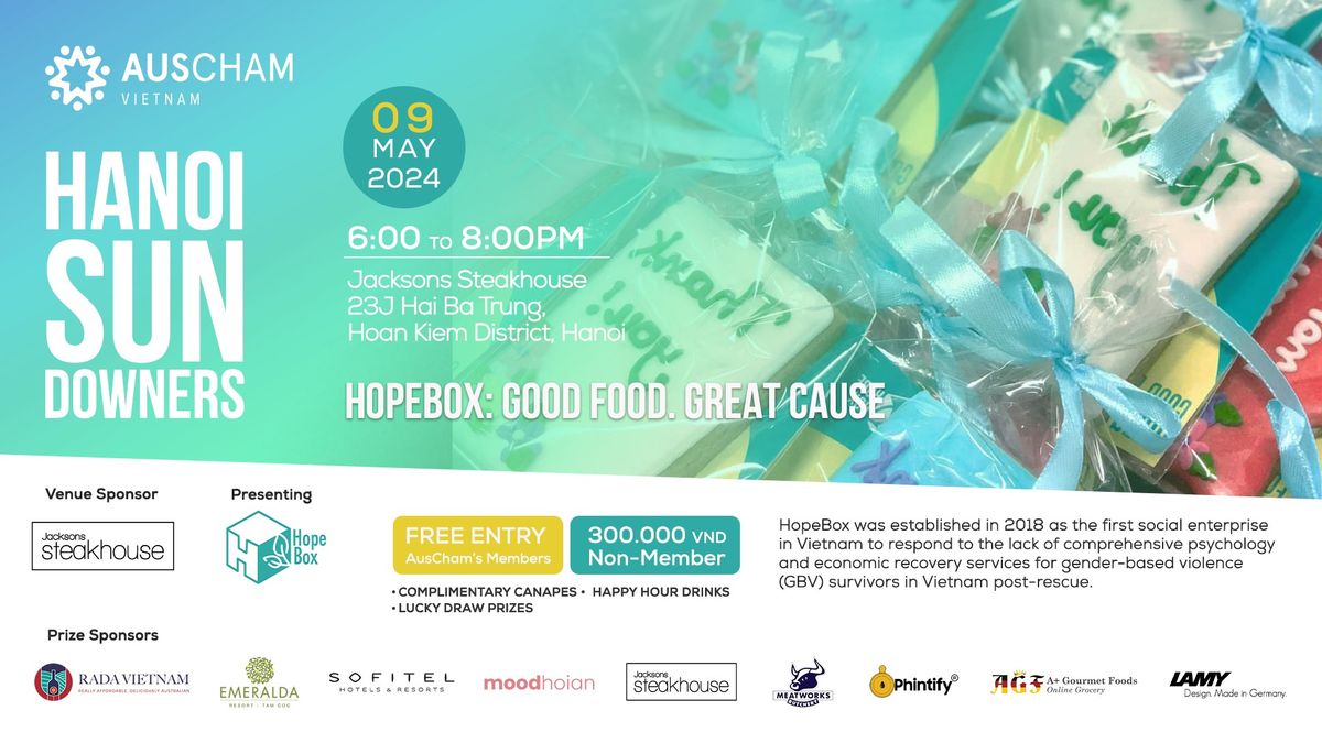 Hanoi Sundowners May - HOPEBOX: Good Food & Great Cause