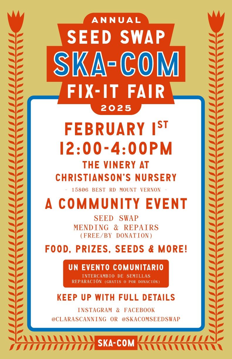 SKA-COM Seed Swap & Fix-it Fair