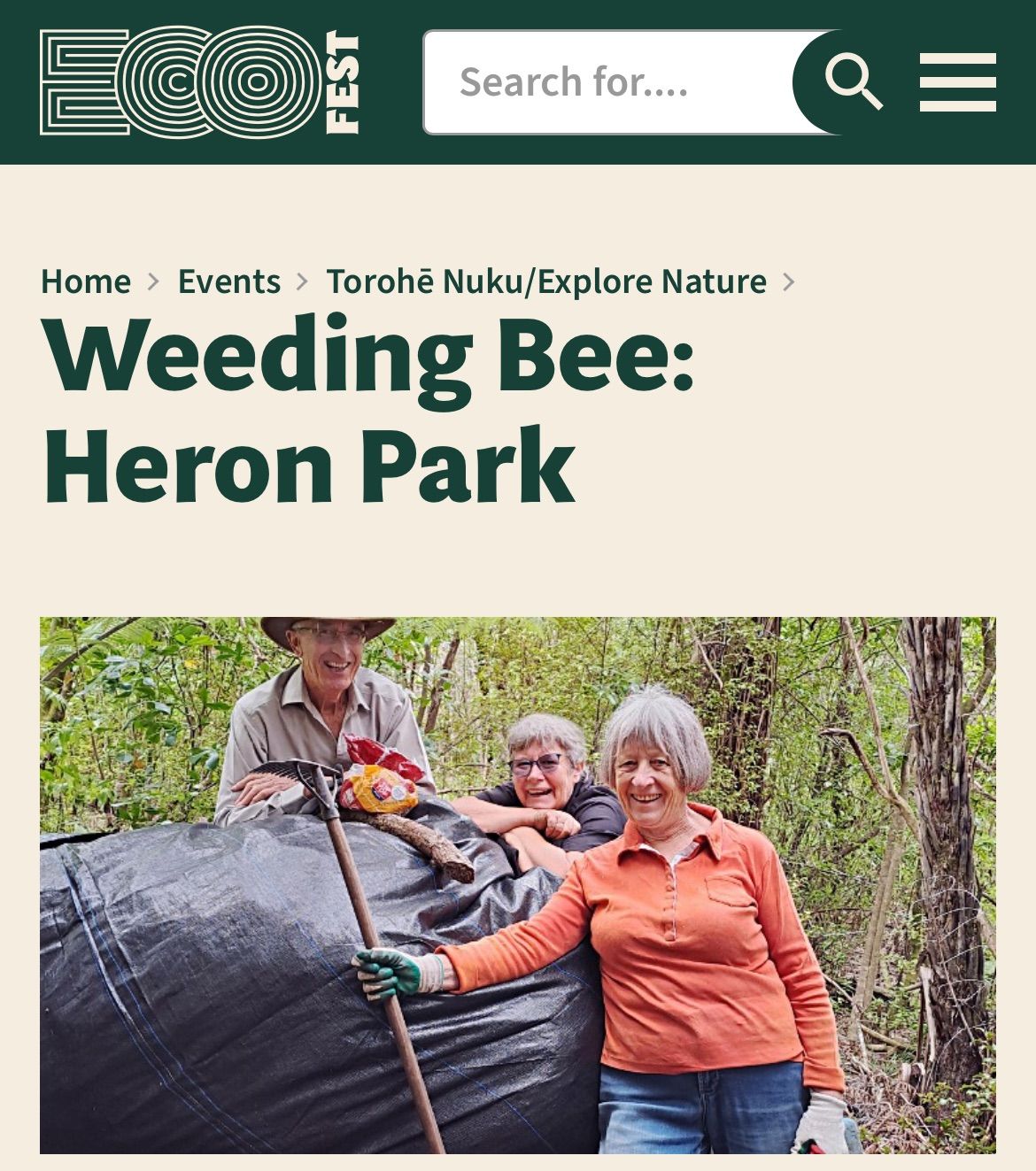 Weeding Bee: Heron Park