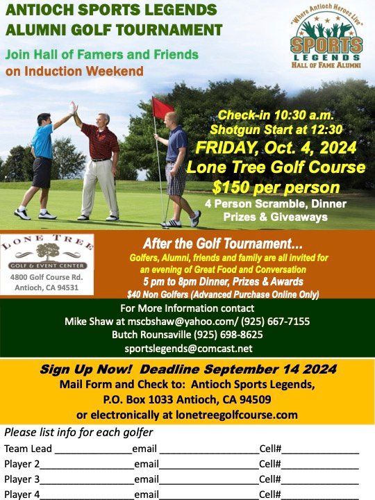 Antioch Sports Legends Alumni Golf Tournament