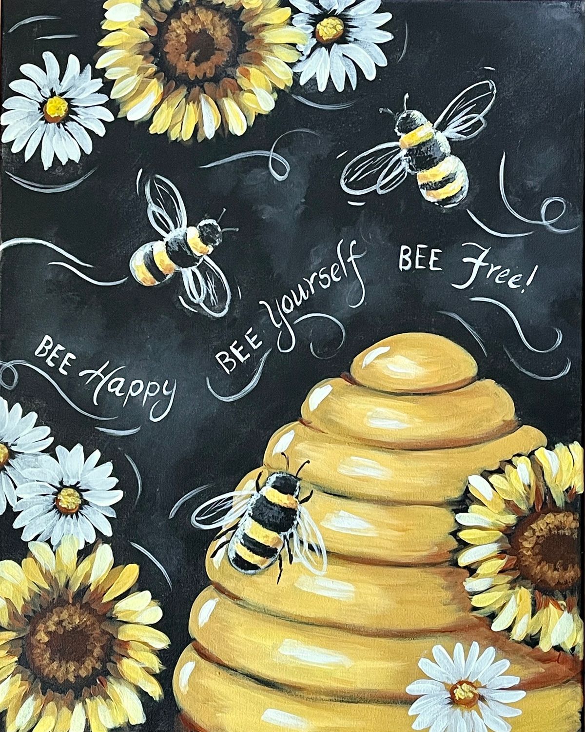 Paint n Sip: Let It Bee Canvas