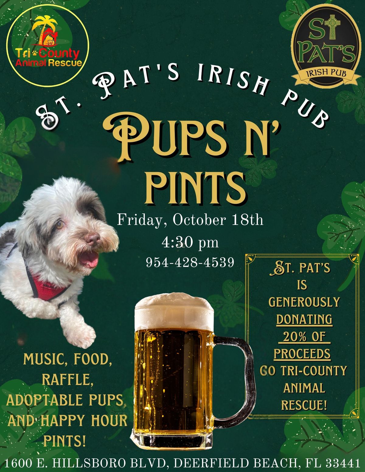 Pups N' Pints at St. Pat's Irish Pub