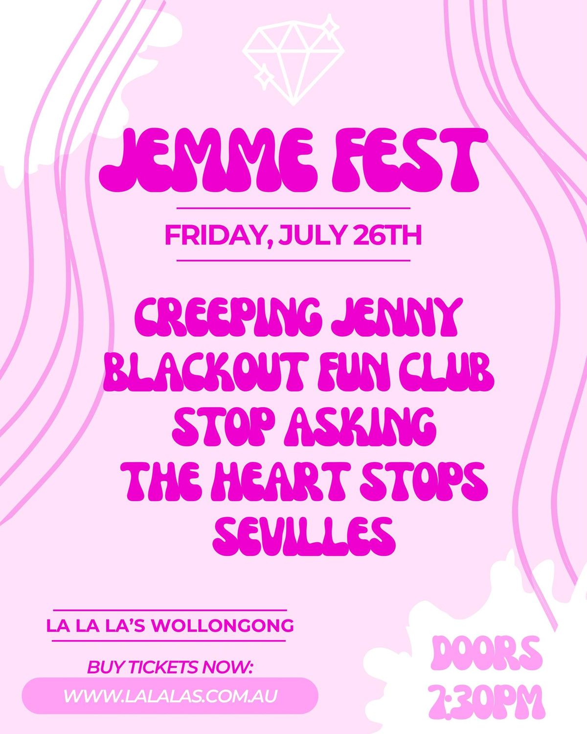Jemme Fest feat. CREEPING JENNY | BLACKOUT FUN CLUB | STOP ASKING |THE HEART STOPS |SEVILLES 