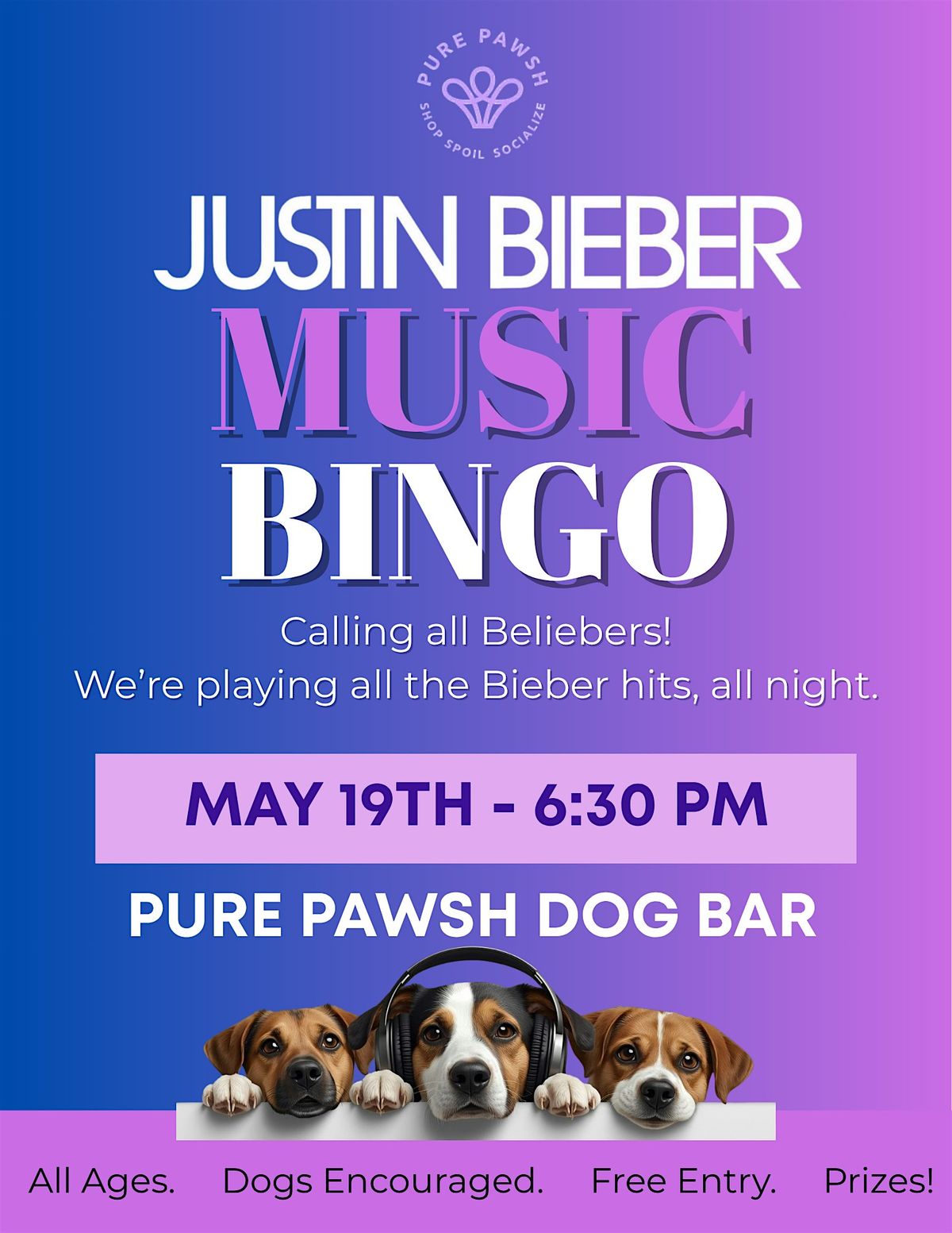 Justin Bieber Music Bingo