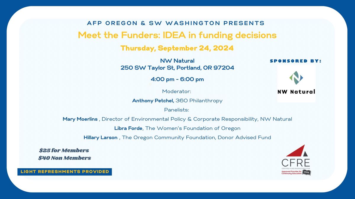 Meet the Funders: IDEA in funding decisions