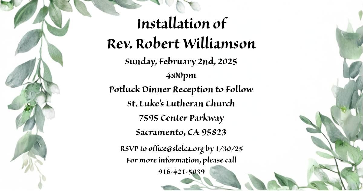 Installation of Pr. Rob Williamson