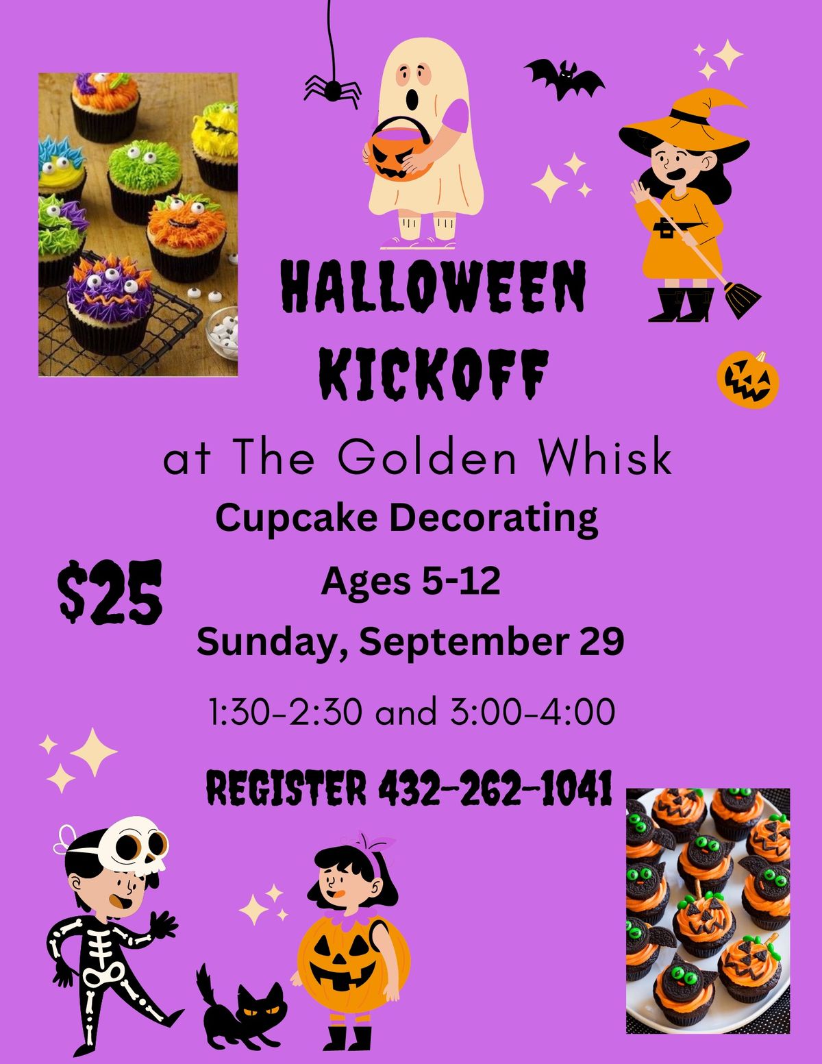 Halloween cupcake decorating