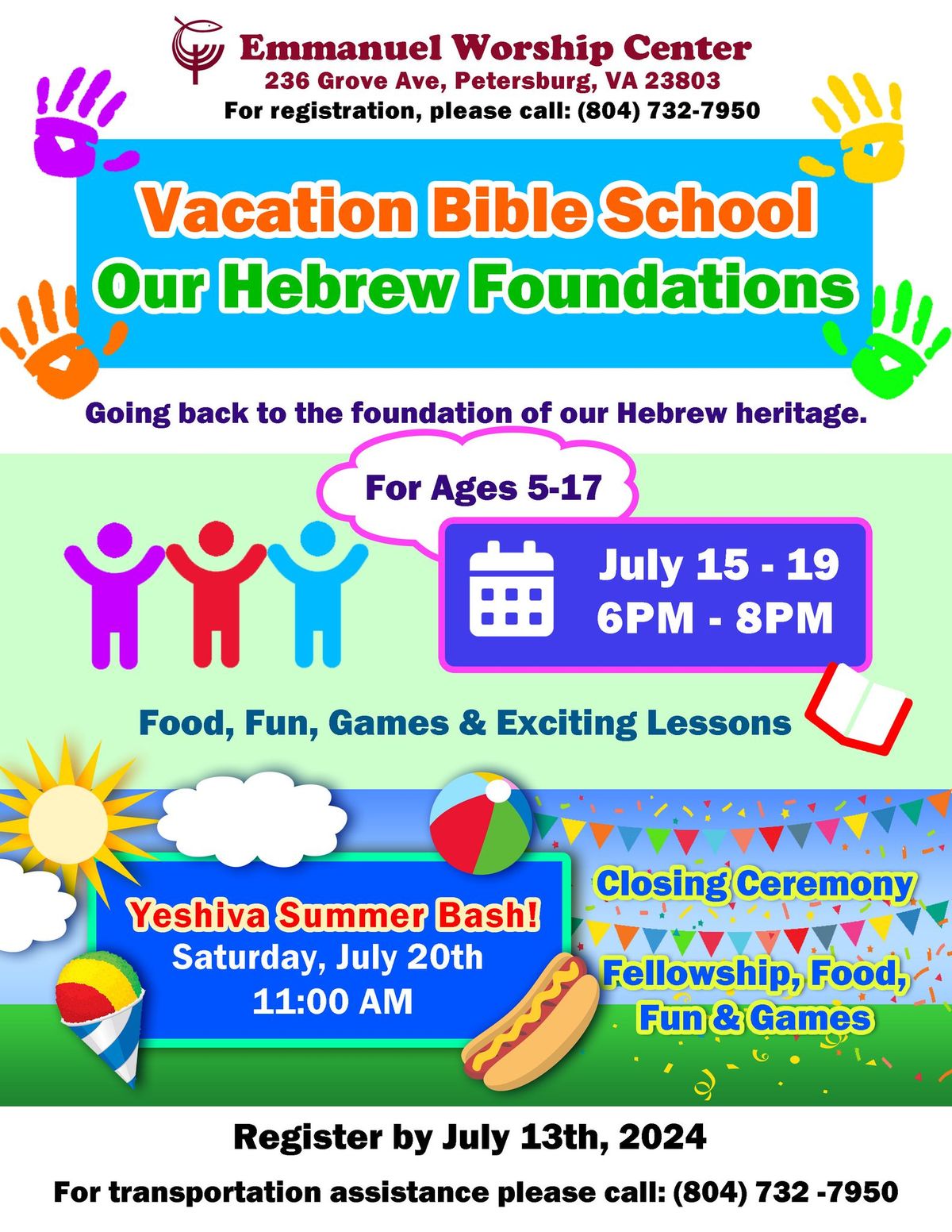 Vacation Bible School: Our Hebrew Foundations 