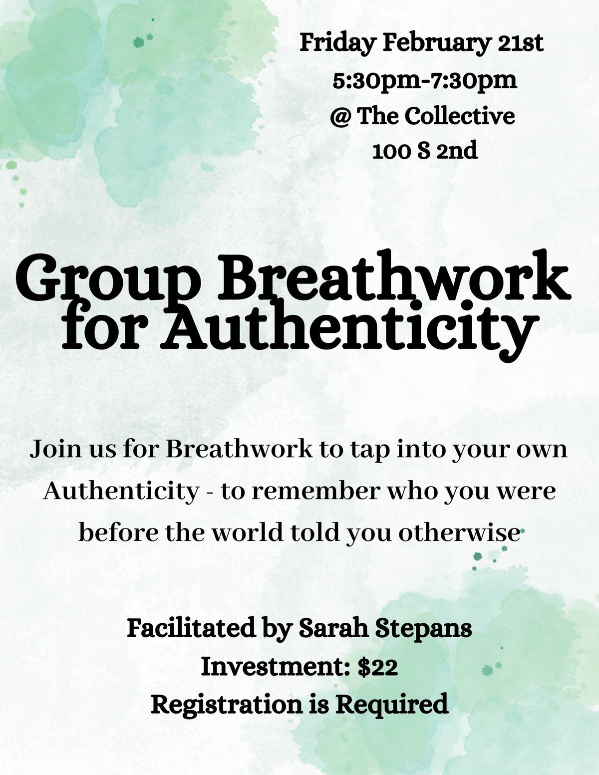 Group Breathwork for Authenticity