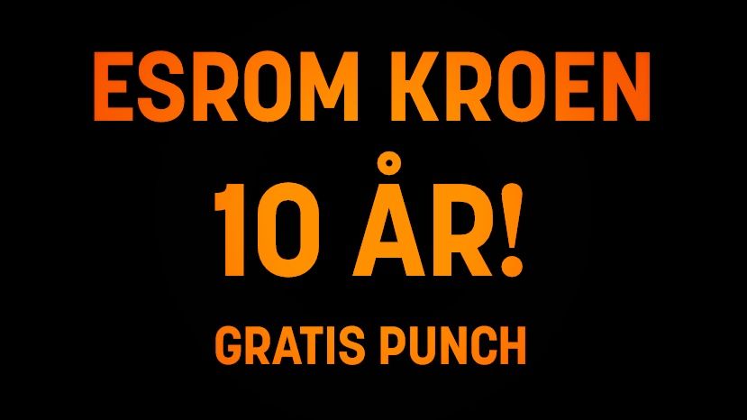 \u00c5bent Hus: Esrom Kroen 10 \u00e5r