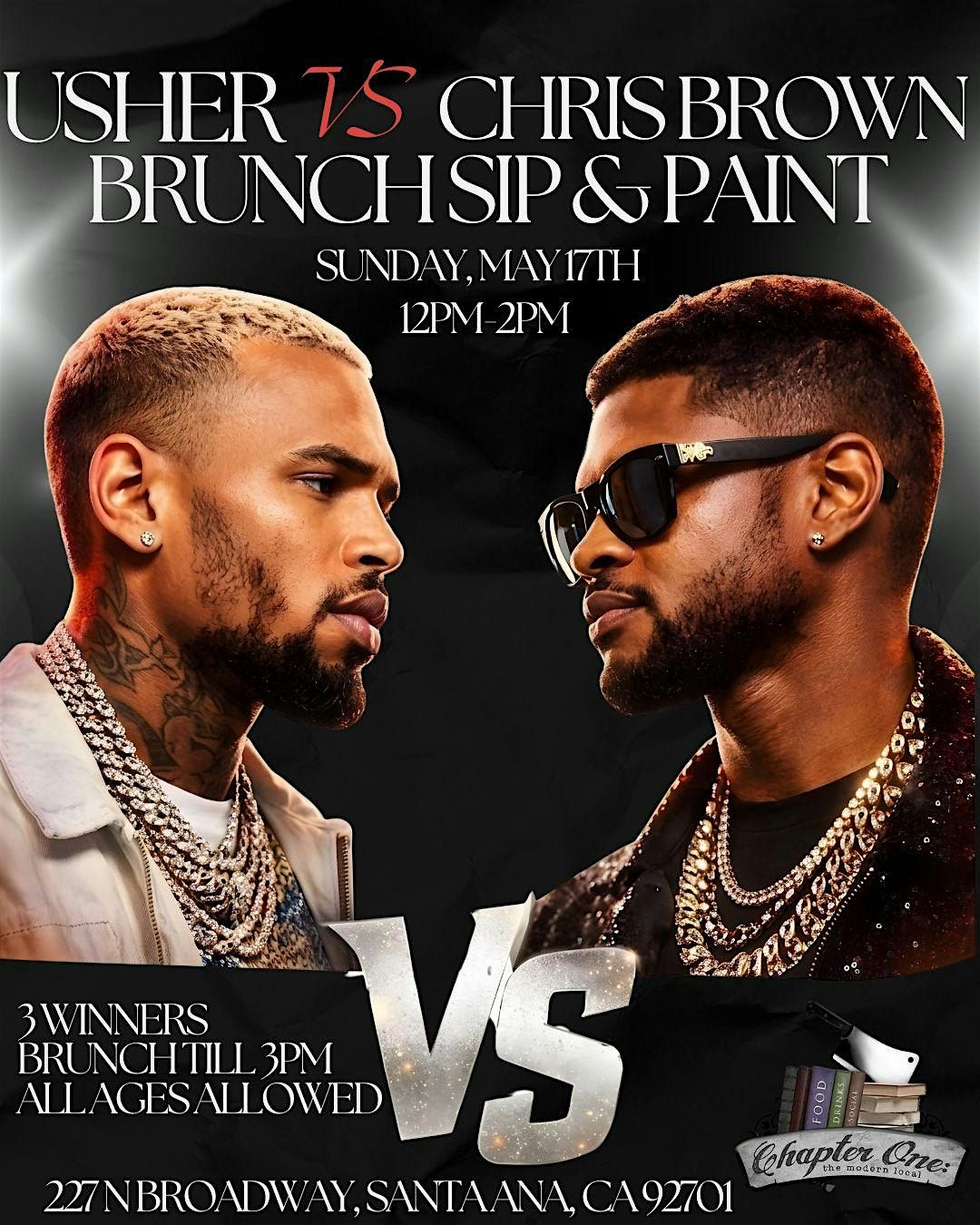 Usher VS Chris Brown Brunch Sip & Paint