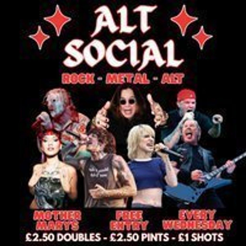 ALT SOCIAL - Rock \/ Metal \/ Alt Club (FREE ENTRY)