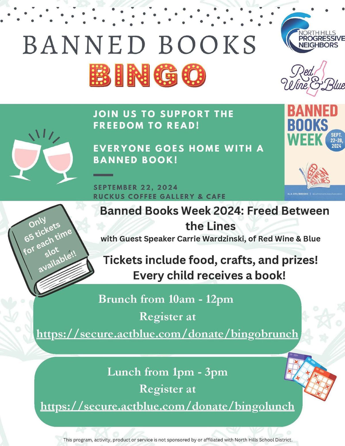 Banned Book Bingo Brunch\/Lunch