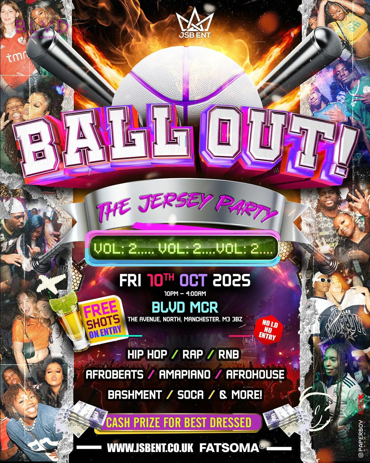 BALL OUT: THE JERSEY PARTY \u2013 VOL. 2 \ud83c\udf1f - MANCHESTER FRESHERS - HipHop \/ RnB \/ House \/ Afrobeats \/ Amapiano \/ Dancehall