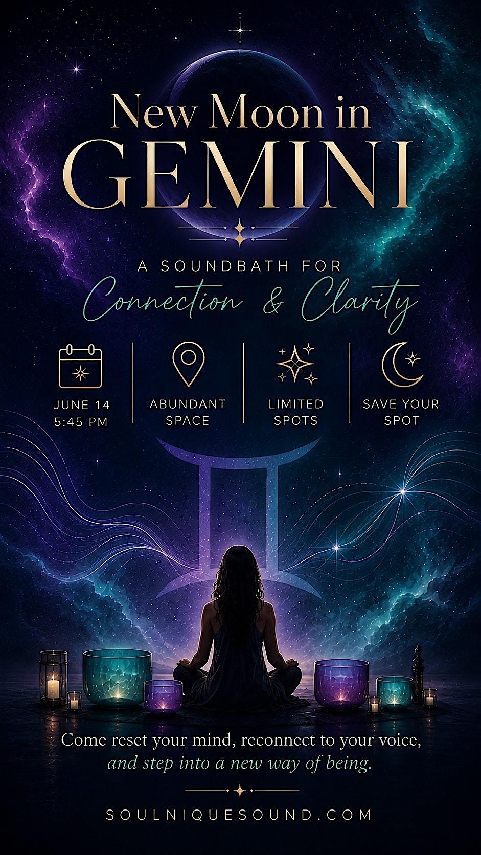 New Moon in Gemini: A Soundbath for Connection & Clarity (Scottsdale)