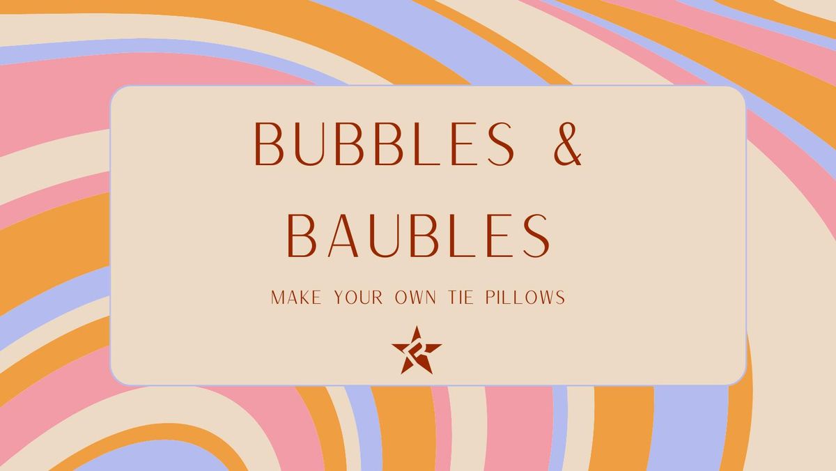 Bubbles and Baubles: Make Your Own Tie Pillows