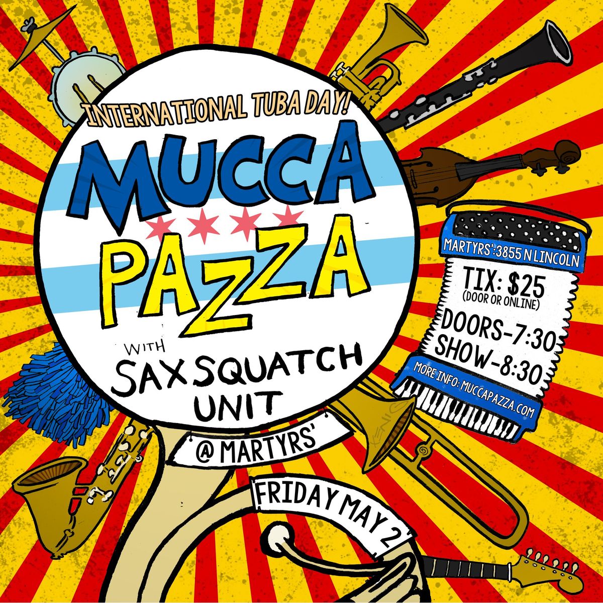 Mucca Pazza International Tuba Day w\/Saxsquatch Unit at Martyrs'!