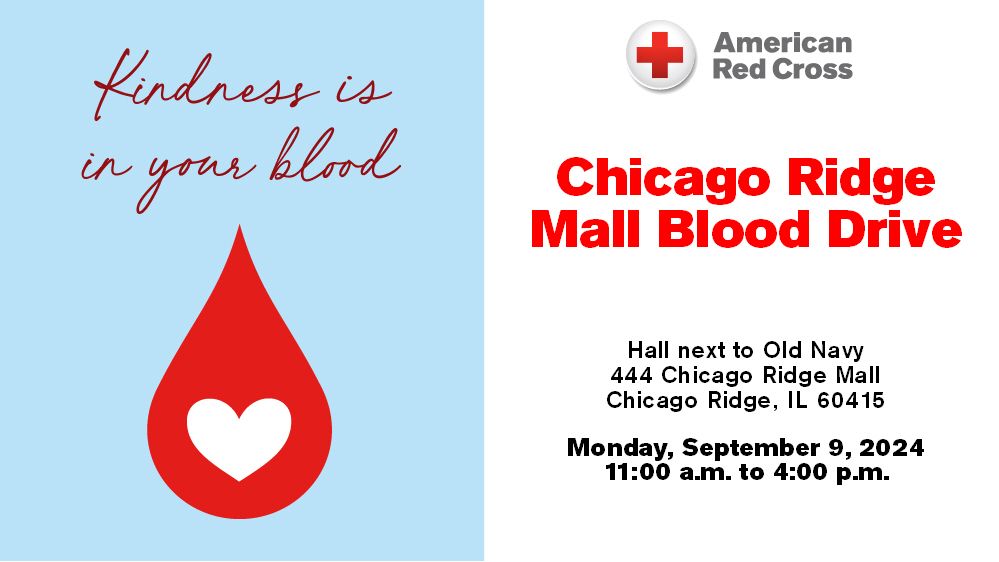 January Blood Drive at Chicago Ridge Mall!