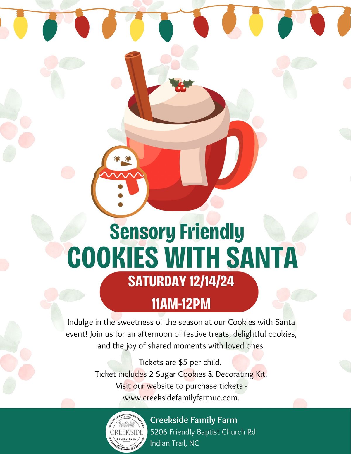 Sensory Friendly Cookies with Santa 