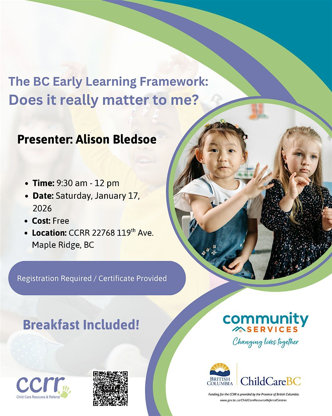 Learning Designations Bc BC Early Learning Framework, 22768 119 Ave, Maple Ridge, 17 January 2026