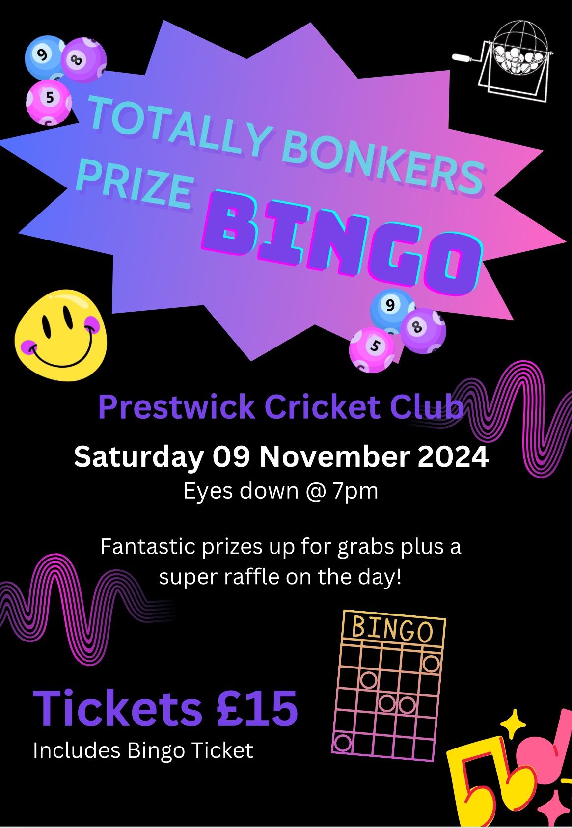 Totally Bonkers Prize Bingo\ud83e\udd2a\ud83d\udd7a\ud83c\udffc\ud83c\udfb5