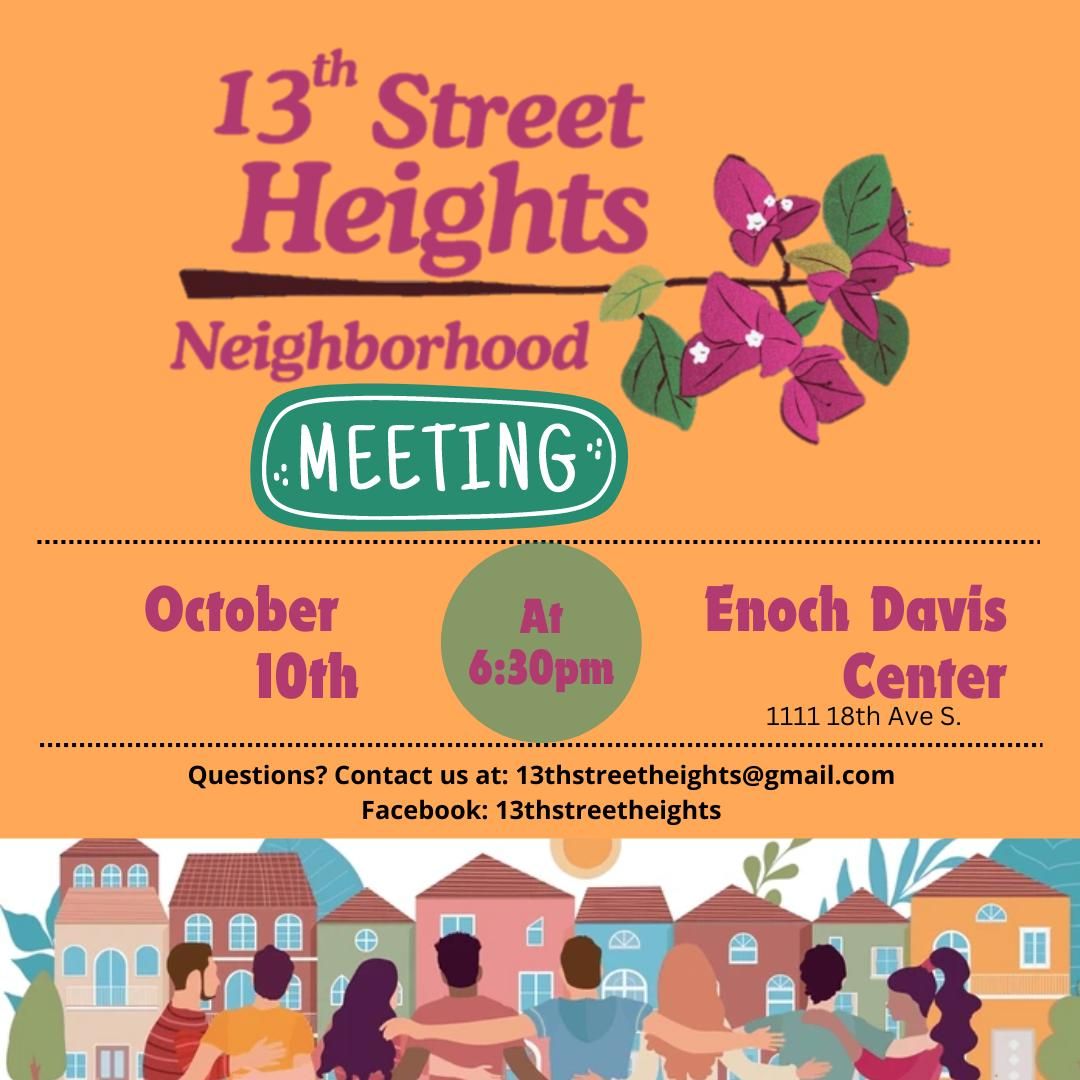 13th Street Heights Neighborhood Association meeting