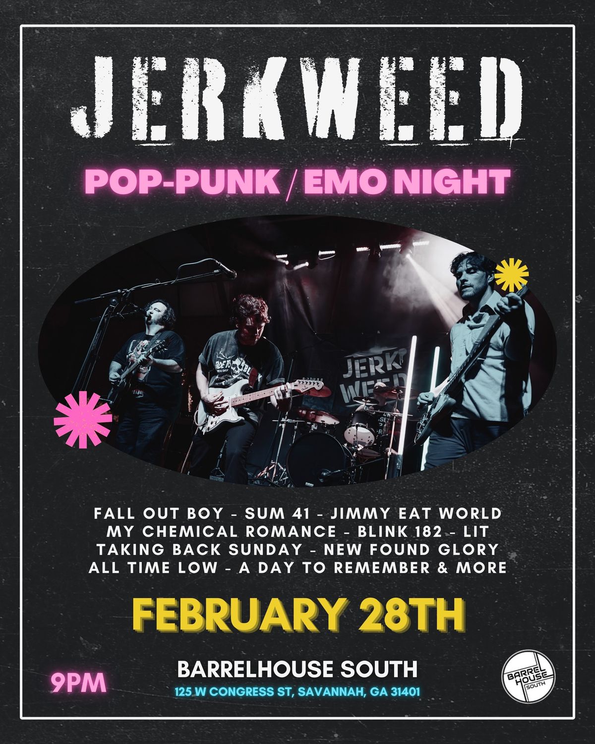 Jerkweed (Emo \/ Pop-Punk Tribute) Live @ Barrelhouse South