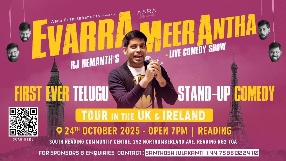 RJ Hemanth Live \u2013 Evvara Merantha Telugu Stand-Up Comedy Tour II Reading II Presented by Aara Entertainments