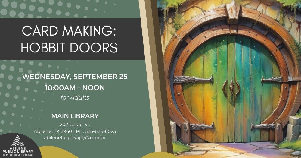 Card Making Workshop: Hobbit Doors (Main Library)