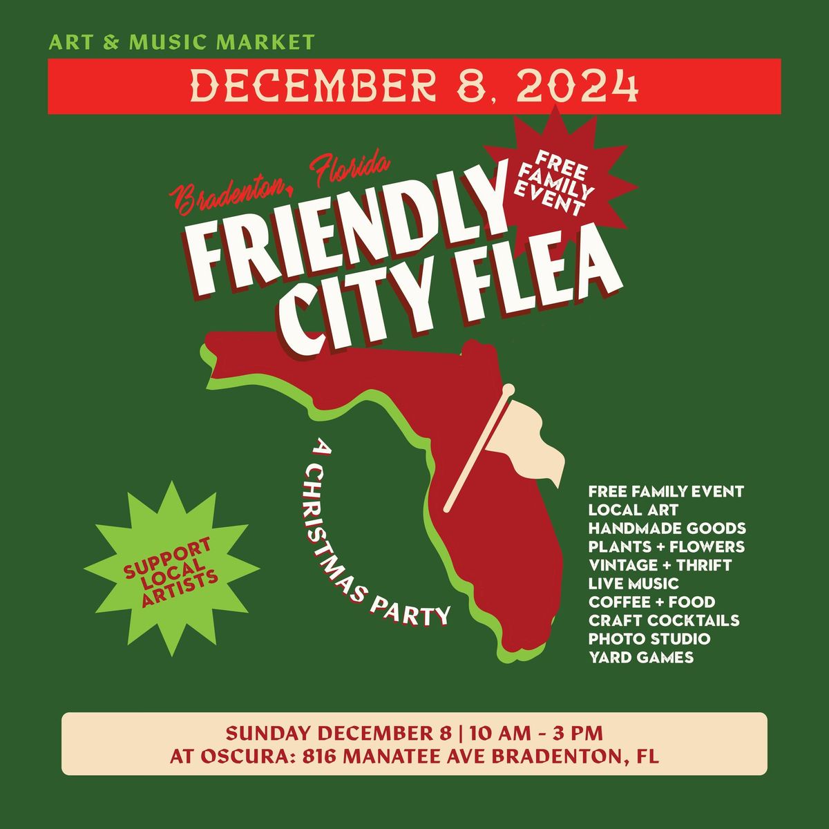 Friendly City Flea: December 8 @ Oscura