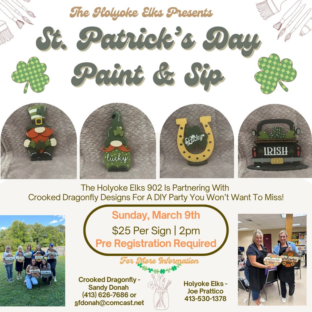 St. Patrick\u2019s Day Paint & Sip