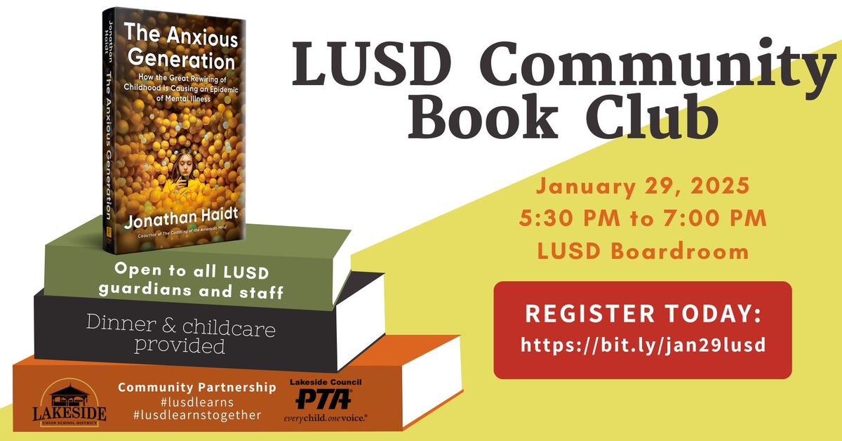 LUSD Community Book Club Meeting - The Anxious Generation