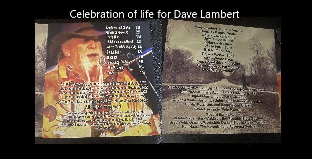 Celebration of life for Dave Lambert @Neil's Memphis 8pm $5. Suggested Donation