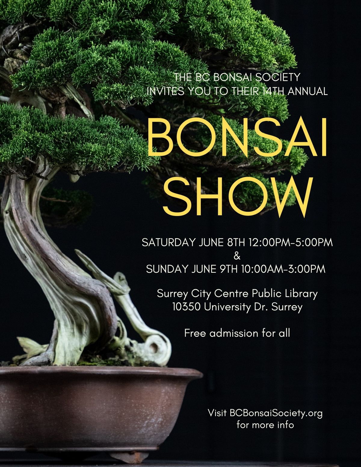 BC Bonsai Society's 14th Annual Bonsai Show