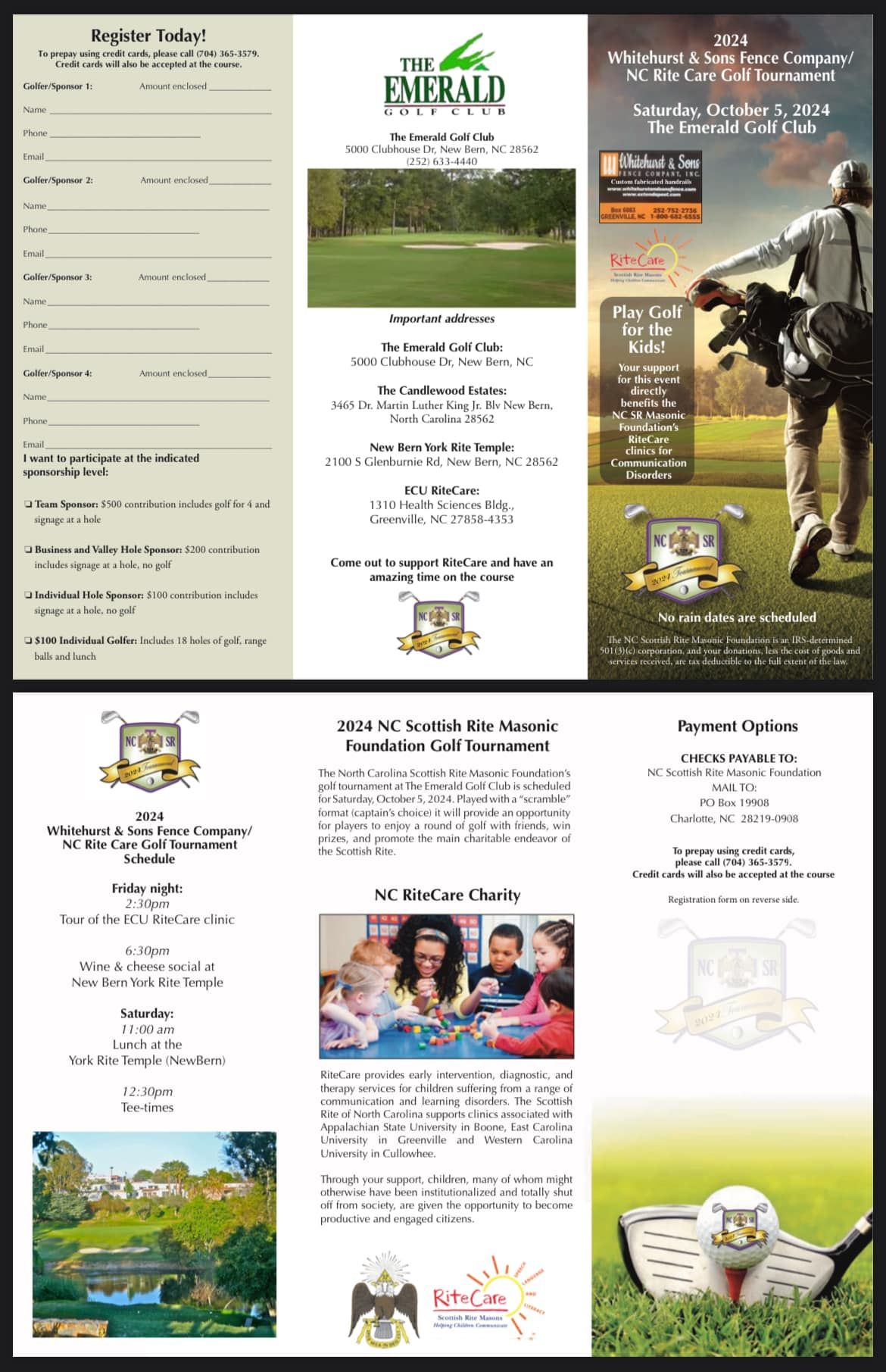 2024 Annual Golf Fundraiser for NC RiteCare Children's Clinics