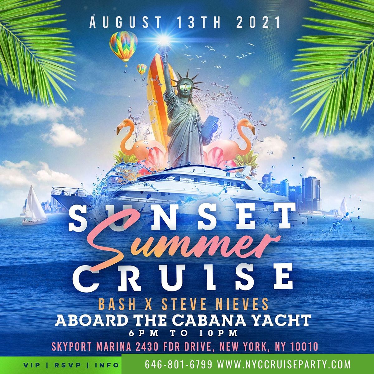 Summer Sunset Cruise - Cabana Yacht NYC