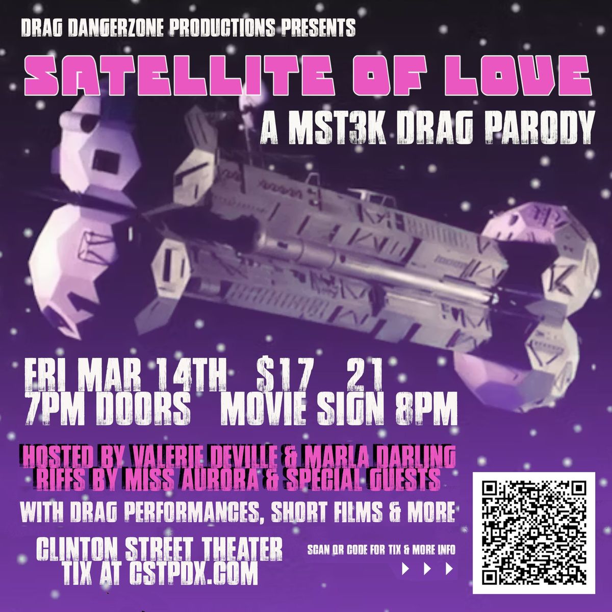 DDZ Presents Satellite of Love: A MST3K Drag Parody \/ Clinton Street Theater \/ 3-14-25 