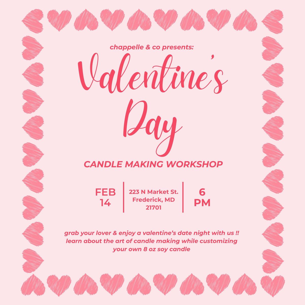 Valentine\u2019s Date Night Candle Making Workshop 