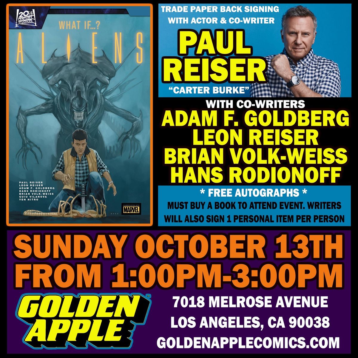 What if Aliens In-Store TP Book Signing with Paul Reiser and Co-Writers 