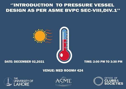 "Introduction to Pressure Vessel Design as per ASME BVPC Sec-VIII Div. 01" by Dr. Khazar Hayat (MED, UOL)