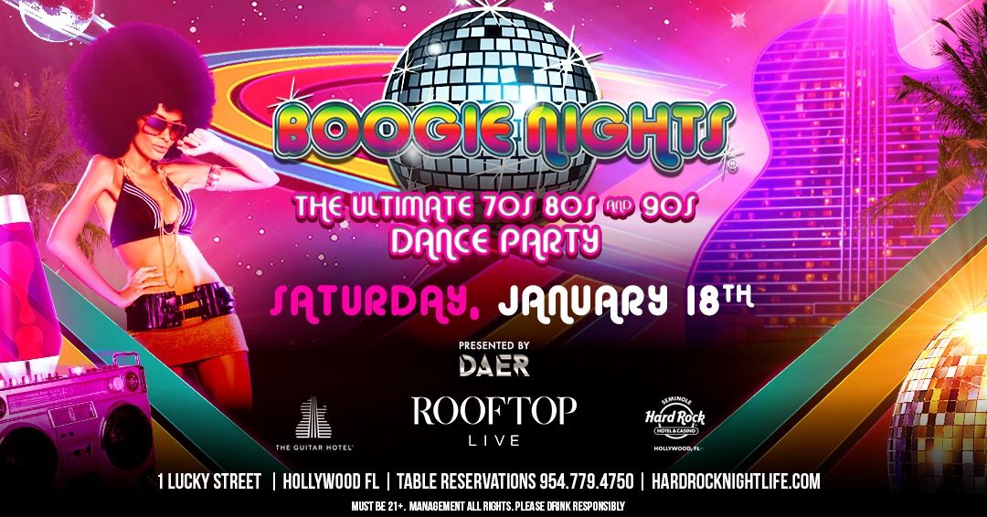 Boogie Nights, The Ultimate 70s, 80s, & 90s Dance Party