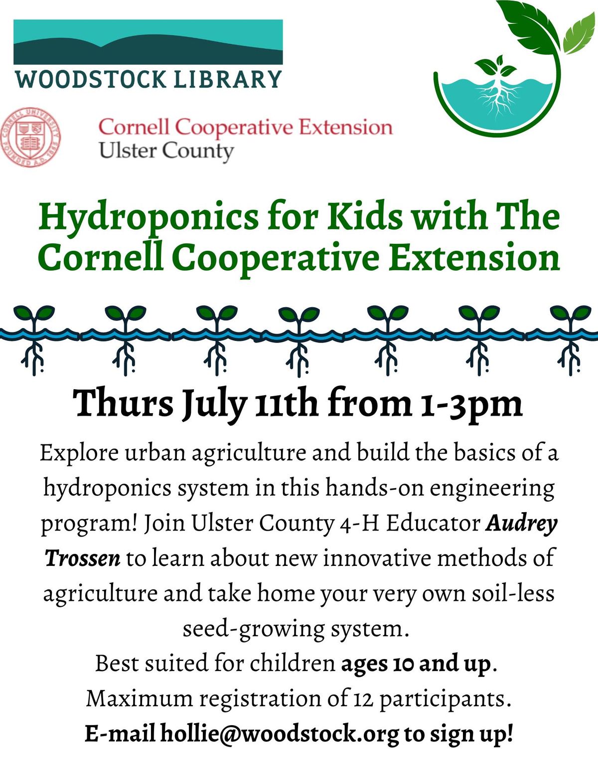 Hydroponics for Kids with The Cornell Cooperative Extension